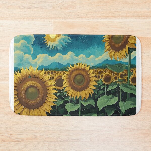 Item preview, Sunflowers field blue sky vector designed and sold by Amélia Gaspary.