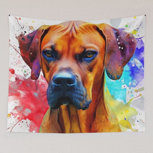 Item preview,  Rhodesian Ridgeback Art Print Splash Art designed and sold by The Digital Compass.