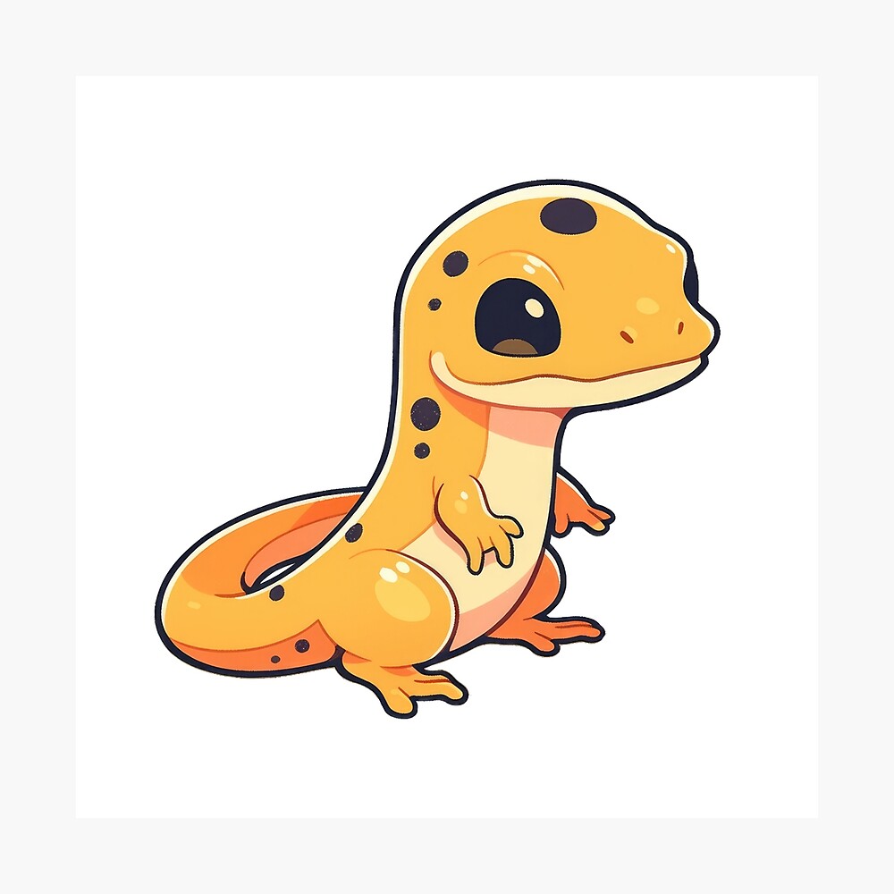 Simple drawn cute Salamander Sticker
