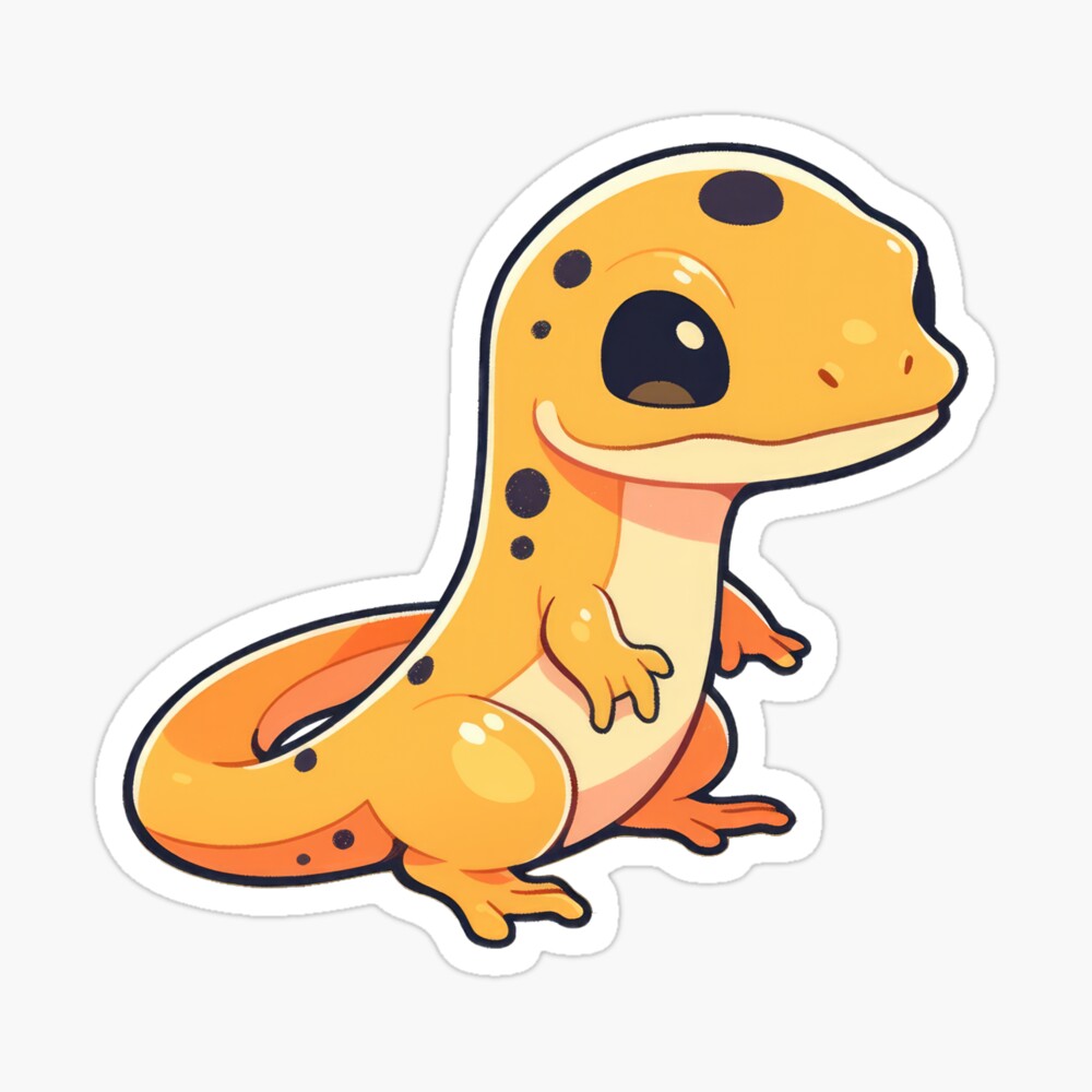 Simple drawn cute Salamander Sticker