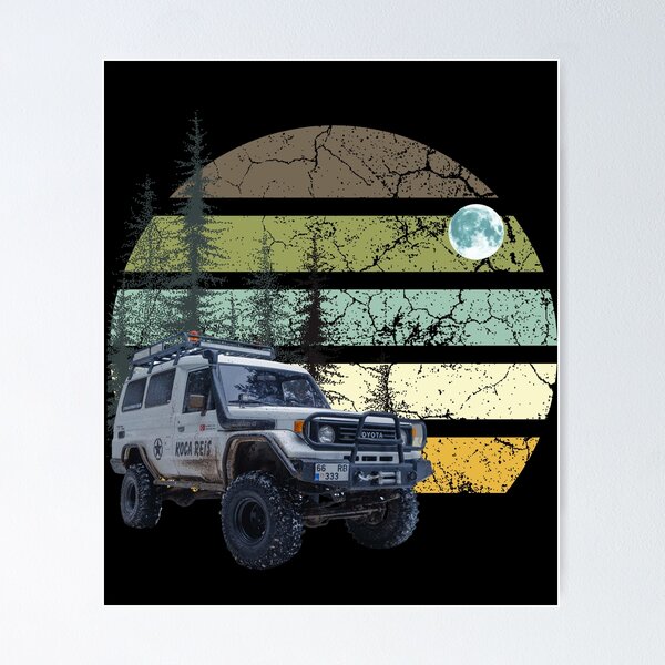 Item preview, Vintage sunset Land Cruiser,70 series, toyota,  land cruiser,  4x4,  offroad,  landcruiser,  4wd,  off road,  fj40,  overland,  vintage, designed and sold by AkBrokeBikes.