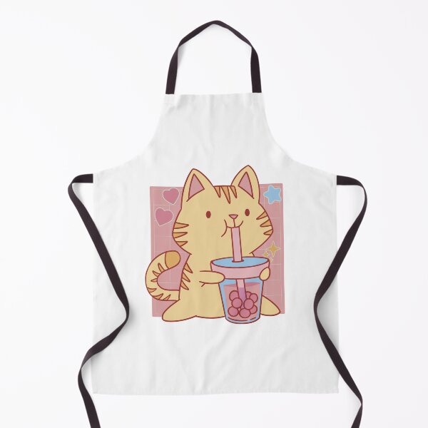 Item preview, Cute Cat Drinking Boba Milk Tea designed and sold by DearCutesyCo.