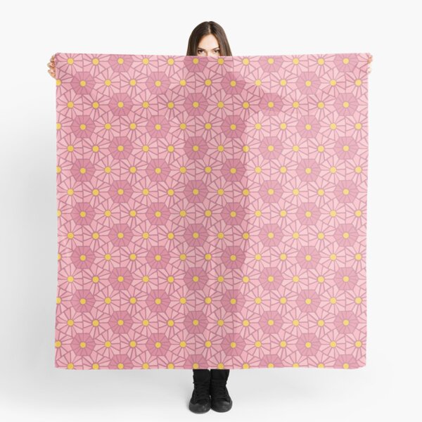 Tessellated Flowers Pattern - Dark Rosette (micro) Scarf