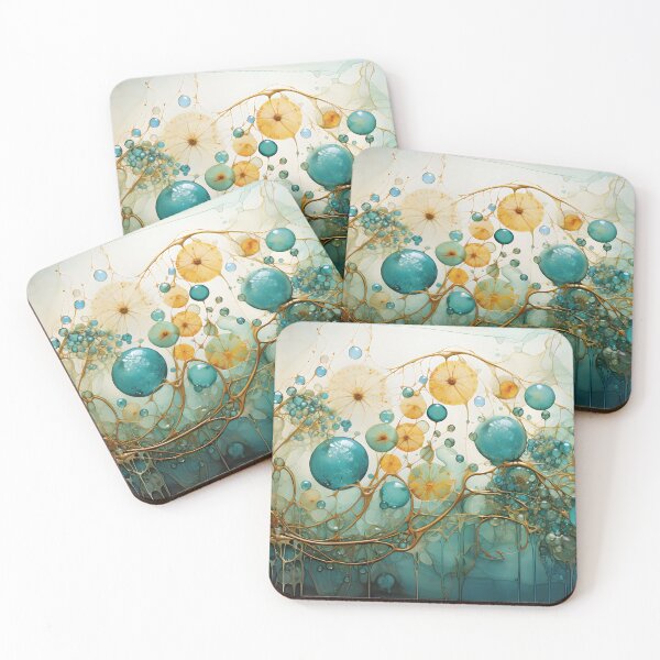 Item preview, Abstract Design turquoise and bronze designed and sold by Flowtime.