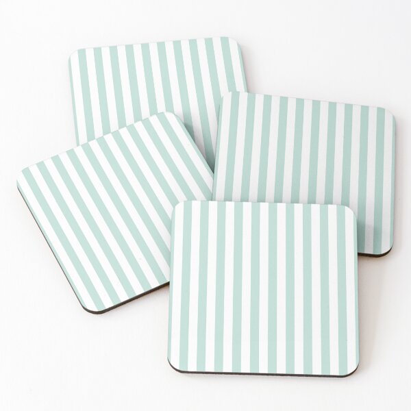Item preview, Small MINT GREEN and WHITE VERTICAL STRIPES designed and sold by RachelMacht.