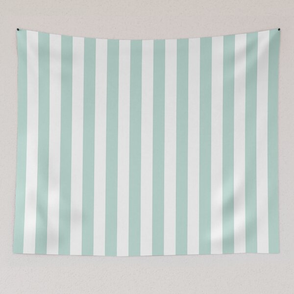Item preview, Small MINT GREEN and WHITE VERTICAL STRIPES designed and sold by RachelMacht.