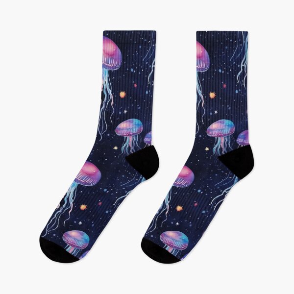 Item preview, Jellyfish and Stars Whimsical Pattern IV designed and sold by OurBarcode.