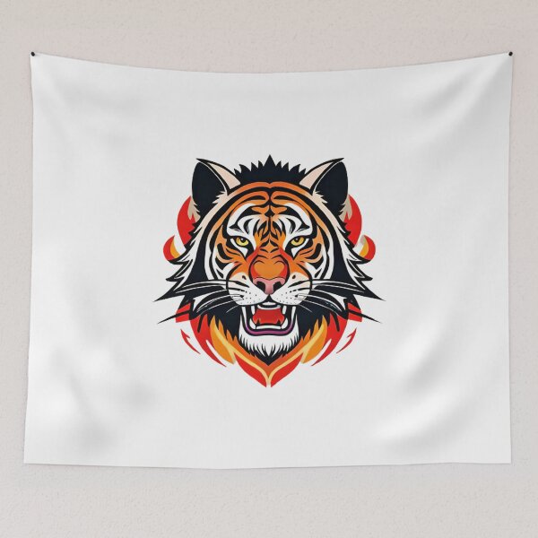 Item preview, Tiger in Flames Design designed and sold by The best online style shop.
