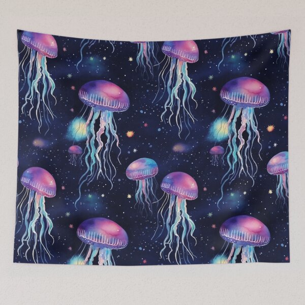 Item preview, Jellyfish and Stars Whimsical Pattern IV designed and sold by OurBarcode.