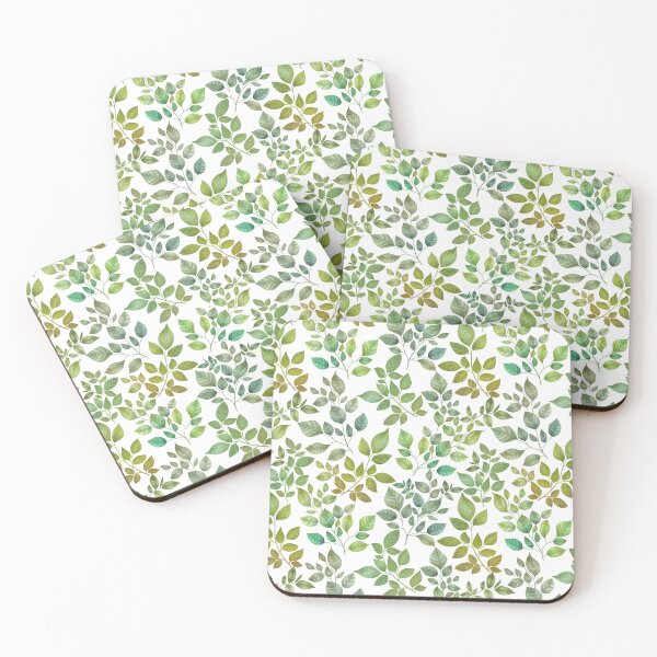 Item preview, Spring green leaves watercolor. Fresh vibrant foliage. Summer greenery designed and sold by likapix.