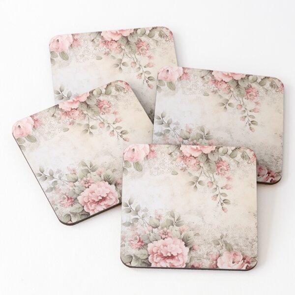 Item preview, Vintage pink flowers. designed and sold by Design for all.