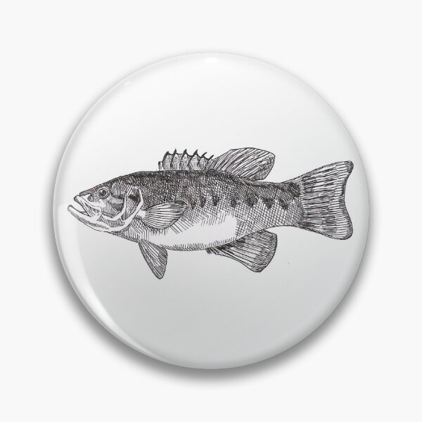 Item preview, Widemouth Bass Illustration designed and sold by Olivia Braunsteiner.