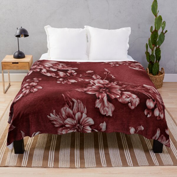 Item preview, Floral leafy Design in Red tint & Silver mixed Color with Red background designed and sold by Md Rashid  Hasan.