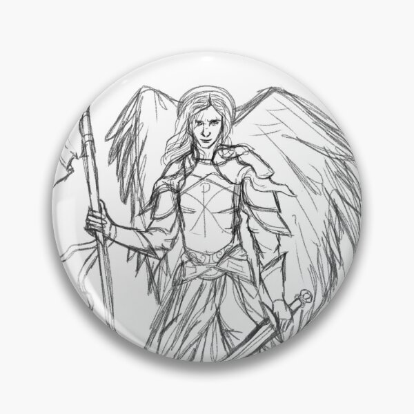 Item preview, St. Michelle the Arc Angel sketch designed and sold by LookingxGlass.