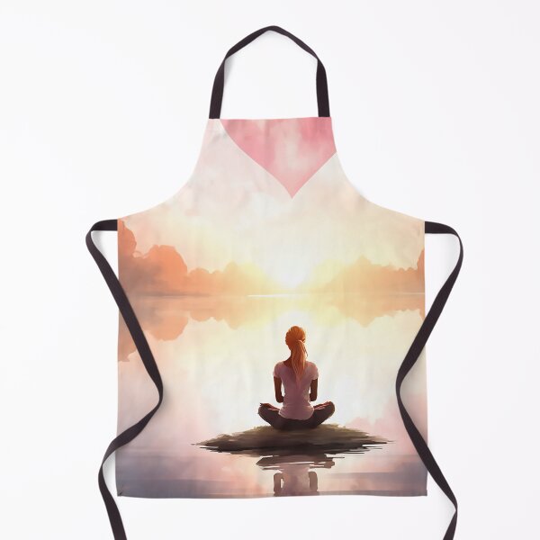 Item preview, A Girl sitting in a meditation setting designed and sold by WallWhimsyWorks.