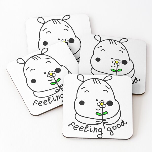 Item preview, Feeling good . Cute cartoon hamster with chamomile flower. Happy animals. designed and sold by Creavision.