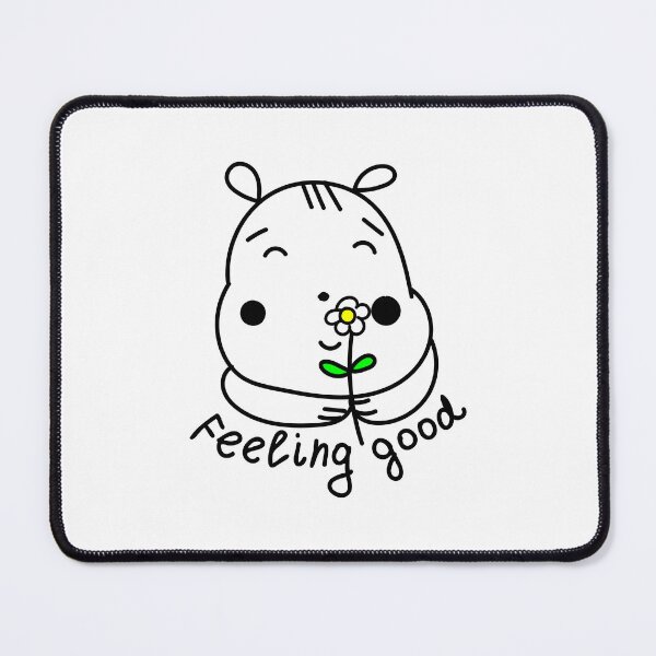 Item preview, Feeling good . Cute cartoon hamster with chamomile flower. Happy animals. designed and sold by Creavision.