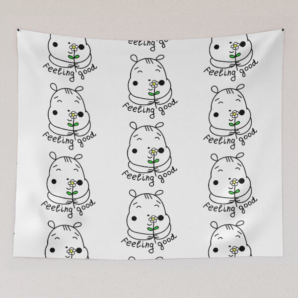Item preview, Feeling good . Cute cartoon hamster with chamomile flower. Happy animals. designed and sold by Creavision.