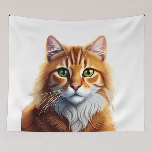 Item preview, Retrato de gato rojo designed and sold by Becooldesing.