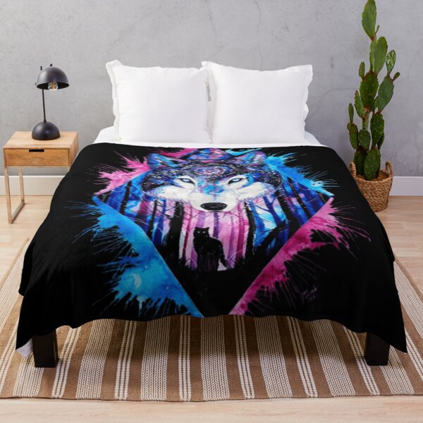 Item preview, Multicolored wolf painting designed and sold by bayanshop23.