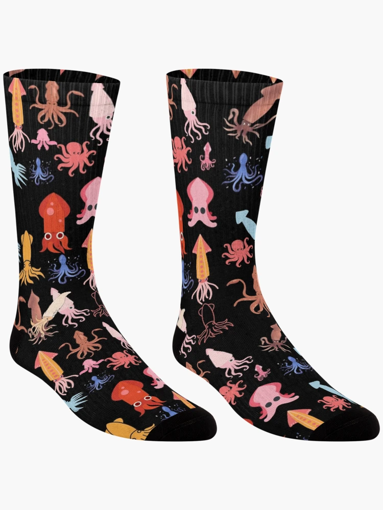 Thumbnail 3 of 5, Socks, Squid Pattern designed and sold by Patternaart.