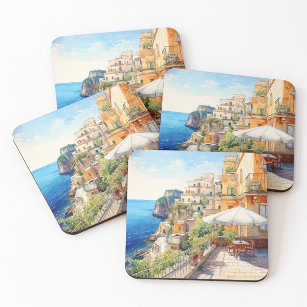 Item preview, Watercolor Tropea, Italy designed and sold by Myra365Art.