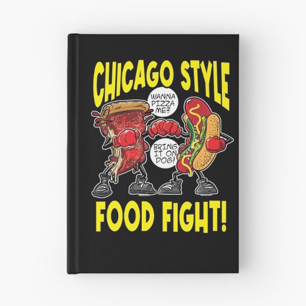 Item preview, Chicago Style Food Fight, Pizza VS Hotdog designed and sold by eShirtLabs.