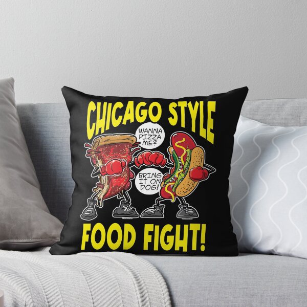 Item preview, Chicago Style Food Fight, Pizza VS Hotdog designed and sold by eShirtLabs.