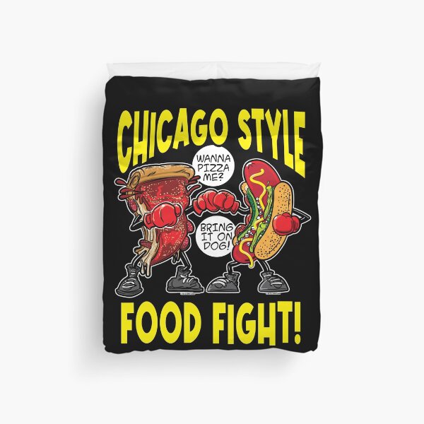 Item preview, Chicago Style Food Fight, Pizza VS Hotdog designed and sold by eShirtLabs.