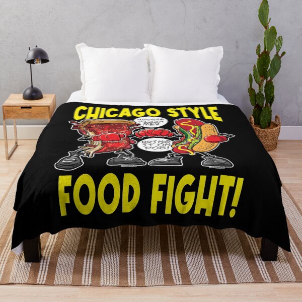 Item preview, Chicago Style Food Fight, Pizza VS Hotdog designed and sold by eShirtLabs.