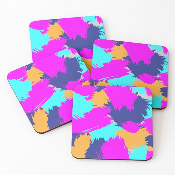 Item preview, 80s color block pattern designed and sold by VirtualVibesCo.