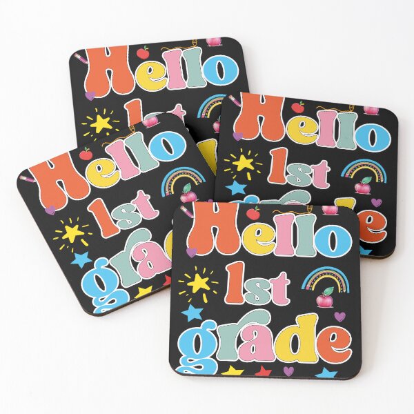 Item preview, Groovy Back To School Hello first Grade,first day of 1st Grade  designed and sold by fatydesignspace.