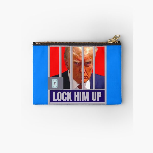 Aperçu de l'œuvre PMD01040 Le mouvement progressiste conçoit Trump Mugshot Lock Him Up pour la résistance libérale-démocrate contre le sectarisme, pour les libéraux-démocrates ou les progressistes créée et vendue par ProgressiveLeft.