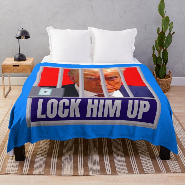 Item preview, PMD01040 Progressive Movement Designs Trump Mugshot Lock Him Up design for liberal Democrat resistance against bigotry, for liberals Democrats or progressives designed and sold by ProgressiveLeft.