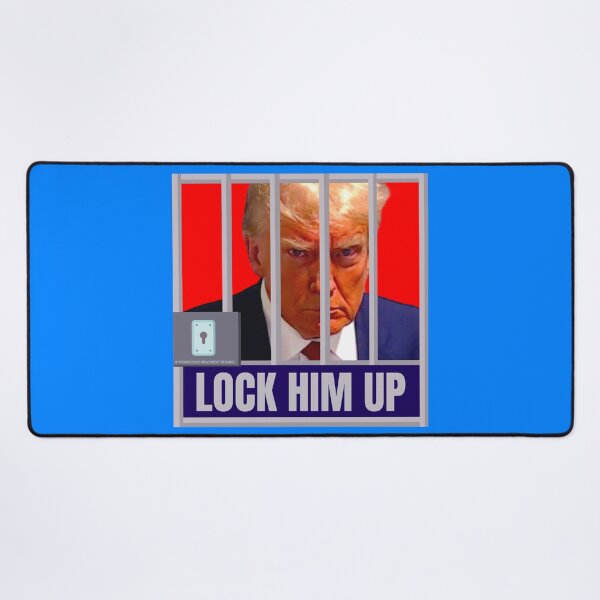 Item preview, PMD01040 Progressive Movement Designs Trump Mugshot Lock Him Up design for liberal Democrat resistance against bigotry, for liberals Democrats or progressives designed and sold by ProgressiveLeft.