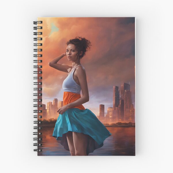 Item preview, City skyline and sunset ,woman designed and sold by simaso.