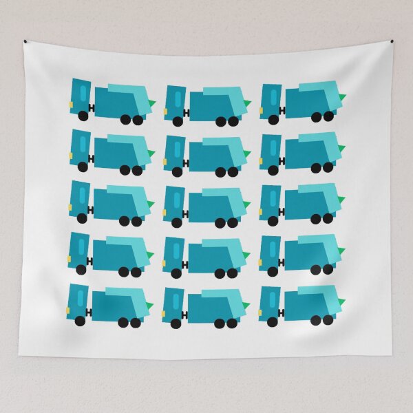 Item preview, conformance - bin lorry (garbage truck) blue theme v1 designed and sold by fishpressink.