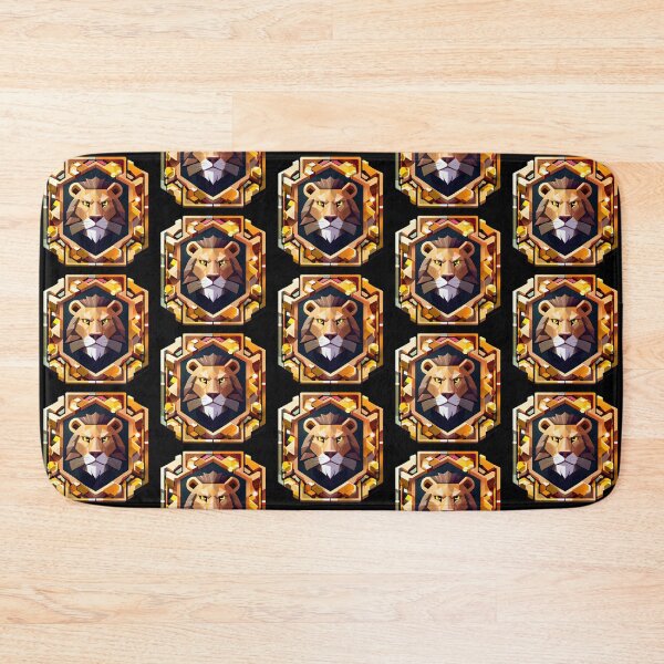 Item preview, Lion Logo Emblem Pattern Black designed and sold by Becooldesing.