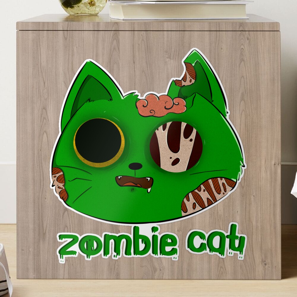 zombie cat Sticker for Sale by PSPlay Redbubble