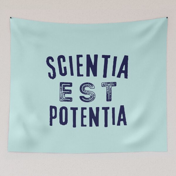 Item preview, Latin aphorism: Scientia est Potentia (Knowledge is power) -dark text designed and sold by artbleed.