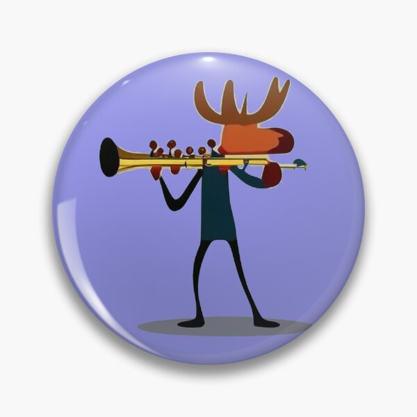 Item preview, Funny Moose Playing Trumpet in Cubism Style designed and sold by Nature's Fancy.