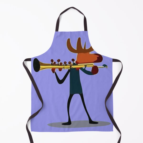 Item preview, Funny Moose Playing Trumpet in Cubism Style designed and sold by Nature's Fancy.