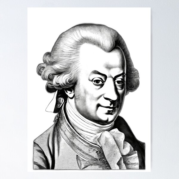 Vista previa del artículo con la obra «Retrato de Mozart», diseñado y vendido por NTGUILTY.