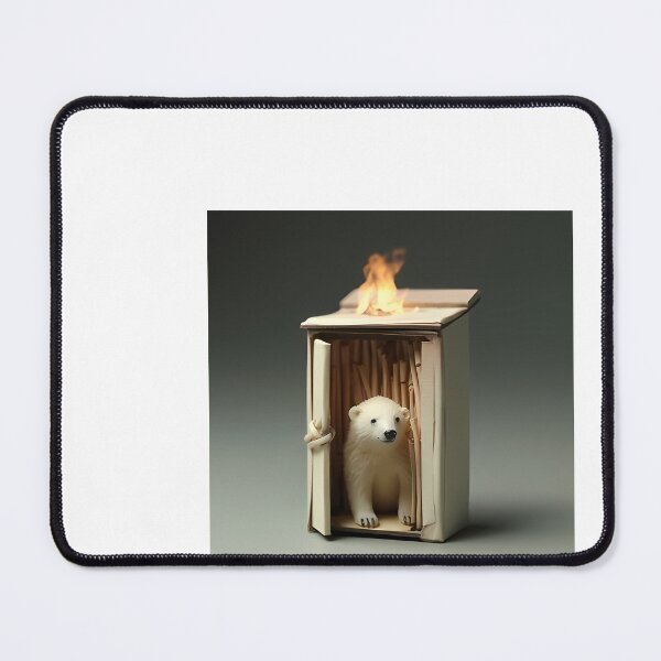 Item preview, a small white polar bear in a wooden box designed and sold by Dark Fantasy Store.