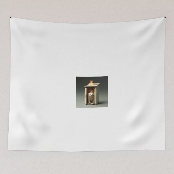 Item preview, a small white polar bear in a wooden box designed and sold by Dark Fantasy Store.