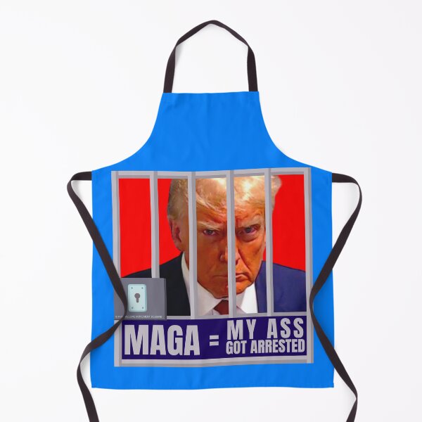 Item preview, PMD01041 Progressive Movement Designs Trump Mugshot MAGA My Ass Got Arrested design for liberal Democrat resistance against bigotry, for liberals Democrats or progressives against Trump Republicans designed and sold by ProgressiveLeft.