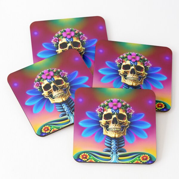 Item preview, Trippy Dreams - Death Blooms Psychedelic Skull Art 33 designed and sold by Benito Del Ray.