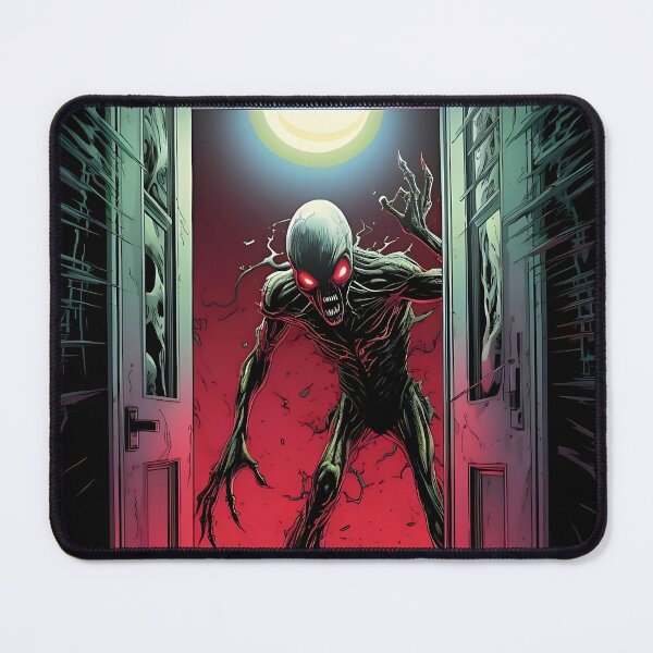 Item preview, Spooky Arrival: Alien is coming out the door designed and sold by ArrangedDesigns.