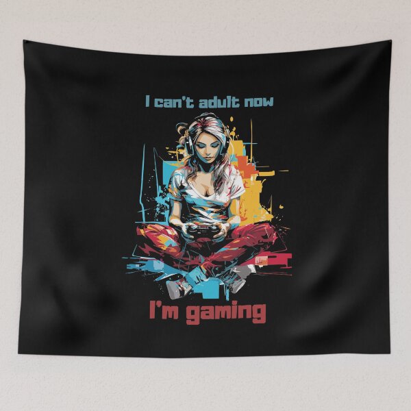 Item preview, I Can't Adult Now, I'm Gaming Funny Gifts for Gamer designed and sold by mOdesign84.