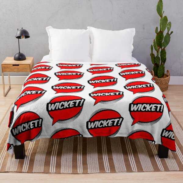 Artikelvorschau, Shout-Out-Wicket-Logo im Cricket-Stil im Comic-Stil entworfen und verkauft von MimsTees.